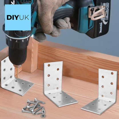 Heavy Duty Angle Brackets | 2mm Galvanised Steel L Corner Brace