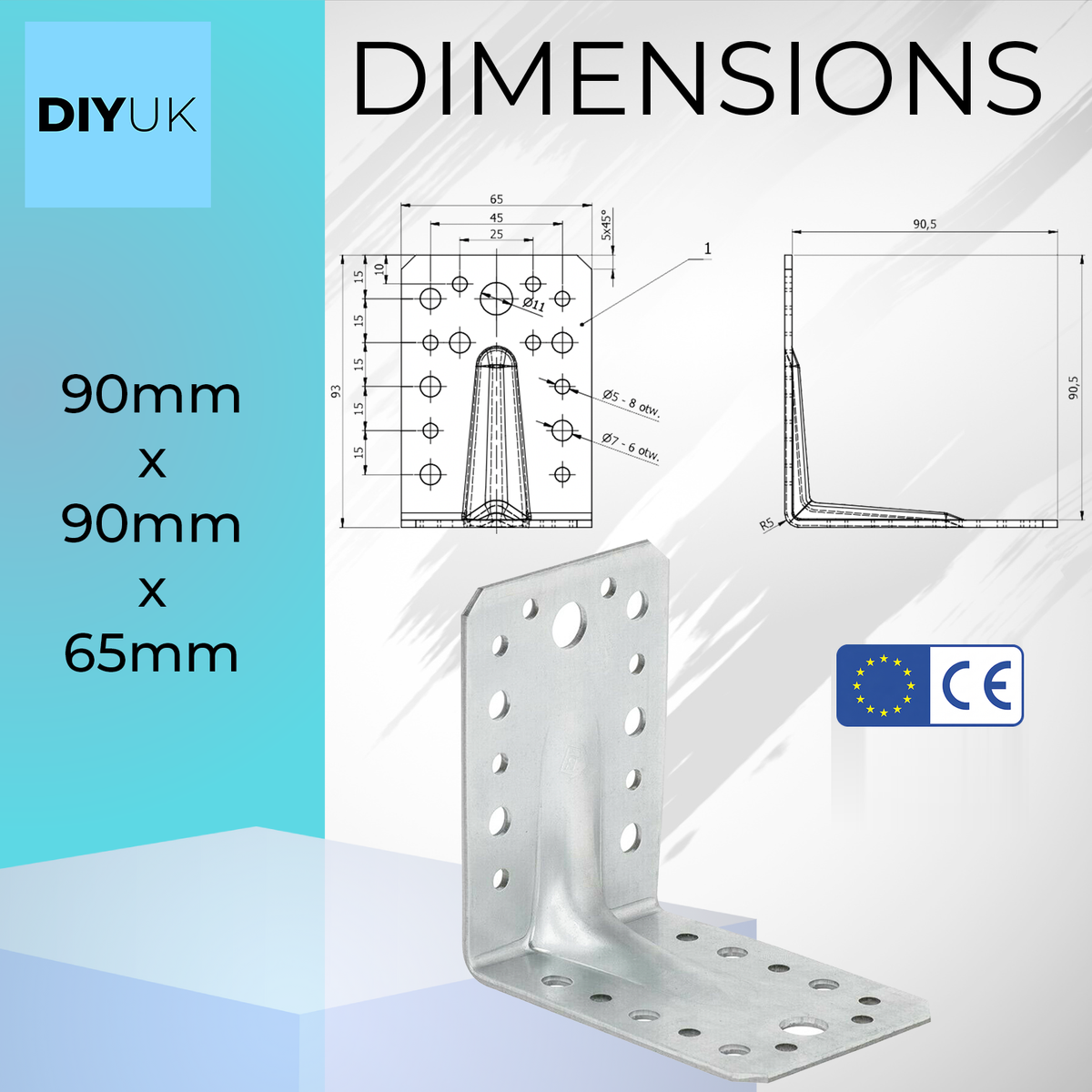 2.5mm Structural Galvanised Steel Angle
Brackets 