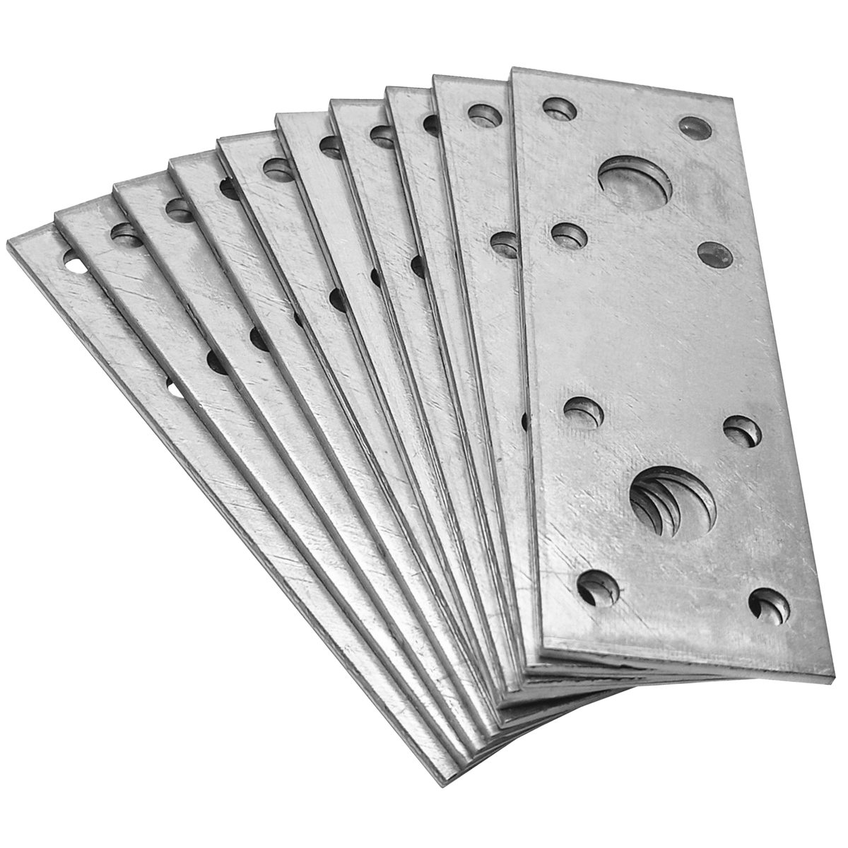 Steel Flat Metal Brackets 2.5mm Joining Mending Plates for Repairing Wood