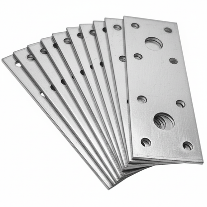 Steel Flat Metal Brackets 2.5mm Joining Mending Plates for Repairing Wood