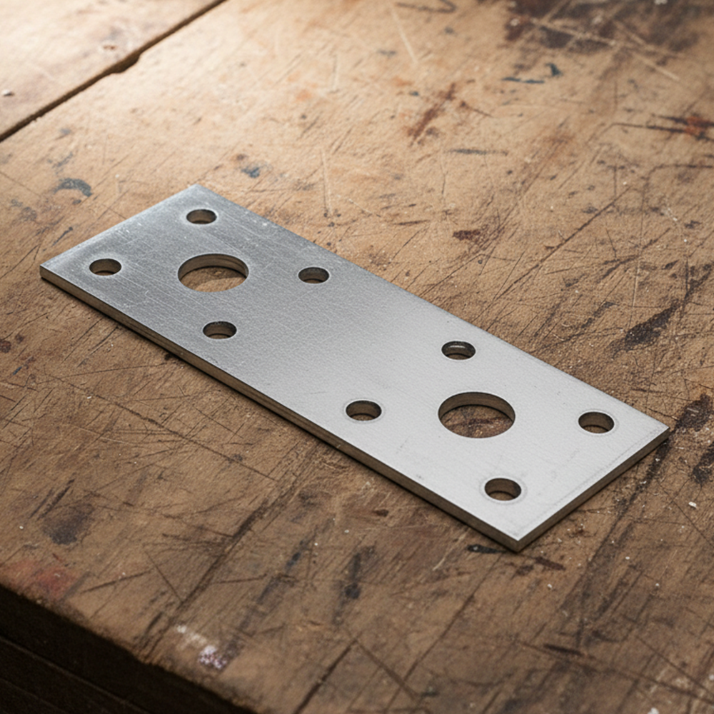 Steel Flat Metal Brackets 2.5mm Joining Mending Plates for Repairing Wood