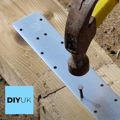 Steel Flat Metal Brackets 2.5mm Joining Mending Plates for Repairing Wood