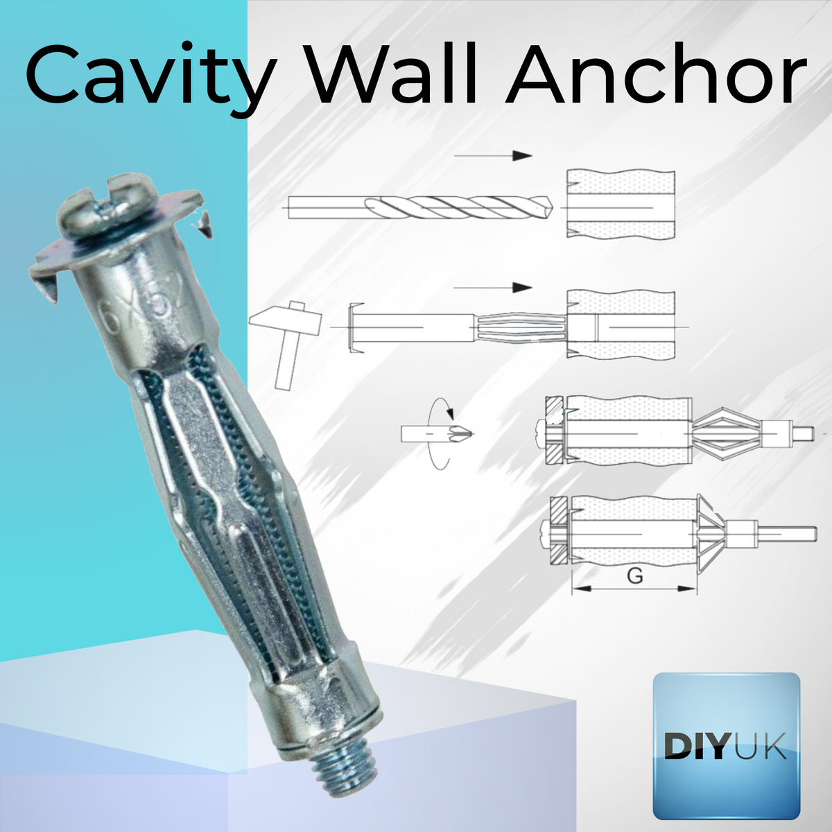 Heavy-Duty Metal Cavity Wall Fixings & Molly Bolts for Plasterboard