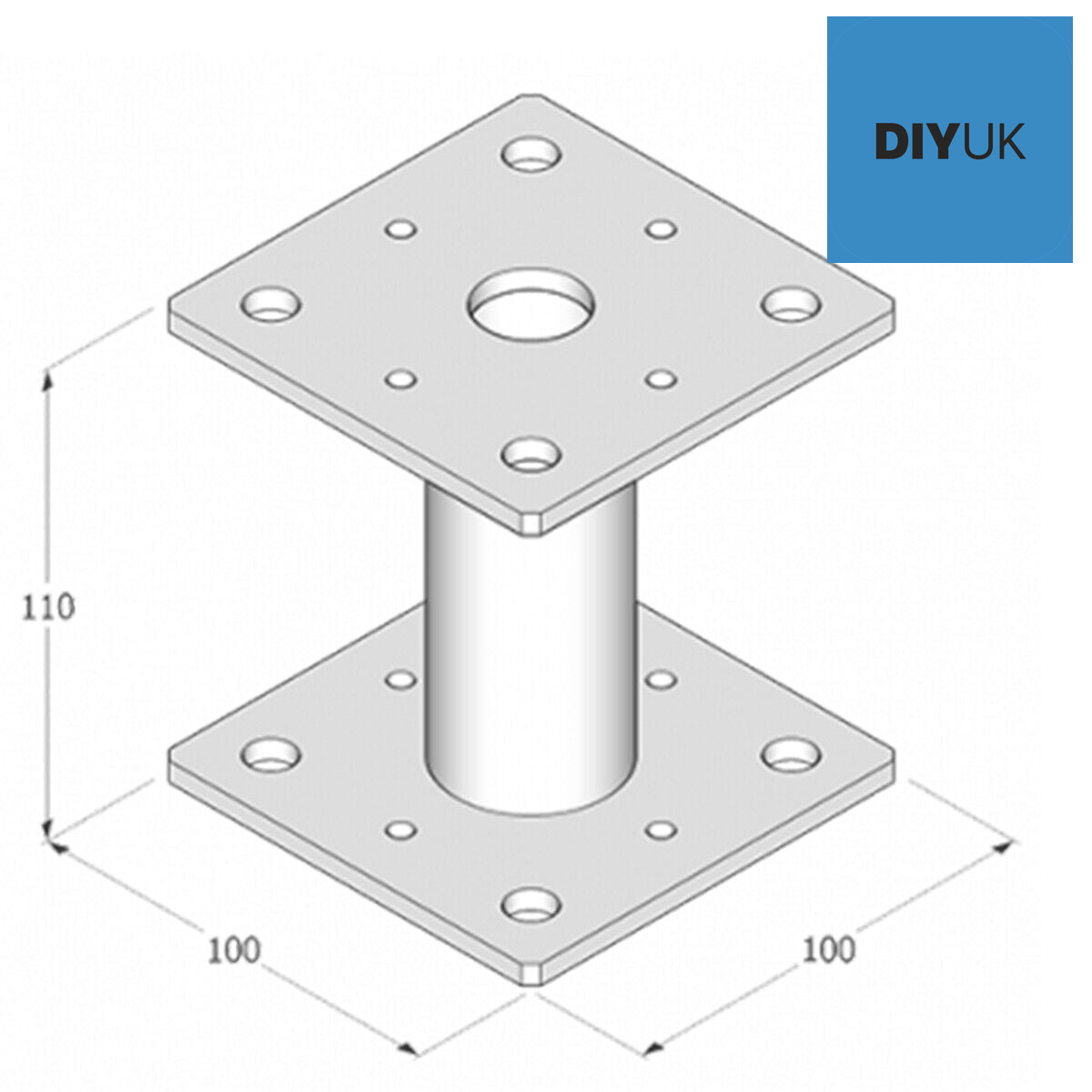 Bolt Down Elevated Post Base Support