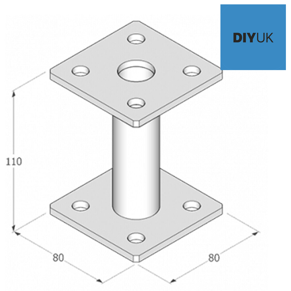 Bolt Down Elevated Post Base Support