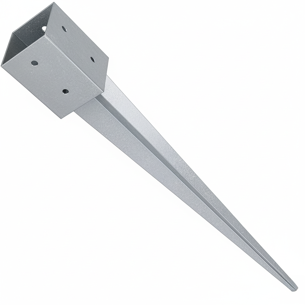 Fence Post Support Spike Holder Metal Drive In Stakes Rust Resistant Bracket - DIYUK
