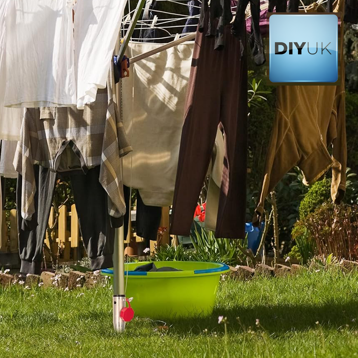 parasol, line, base, spike, umbrella, washing, ground, stand, screw, anchor, heavy, duty