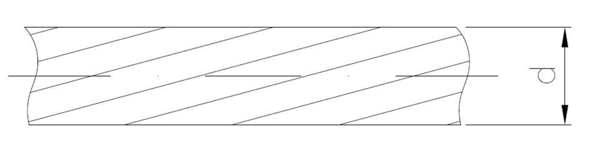 Braided polypropylene rope diameter diagram