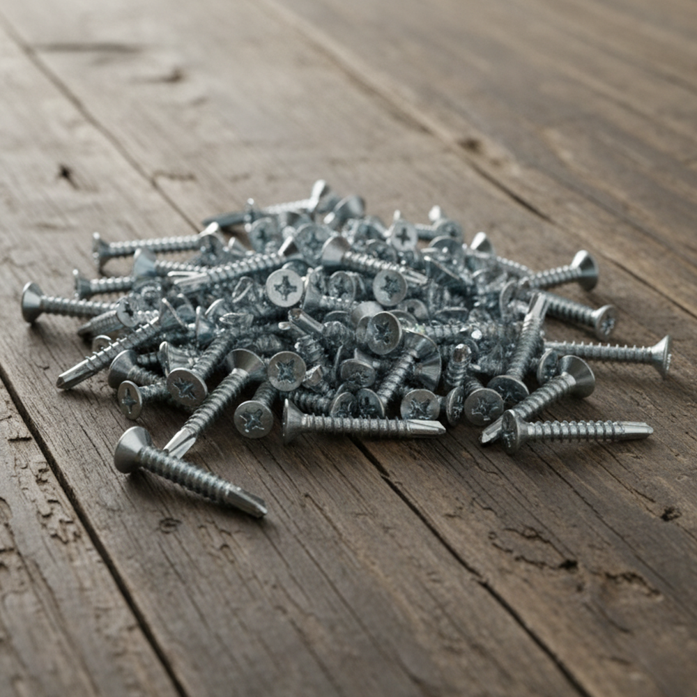 Self-Drilling Countersunk Screws Zinc Plated For Metal, Wood & PVC