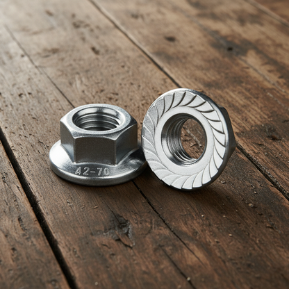 Serrated Flange Nuts DIN 6923 - A2 Stainless Steel Locking Nuts