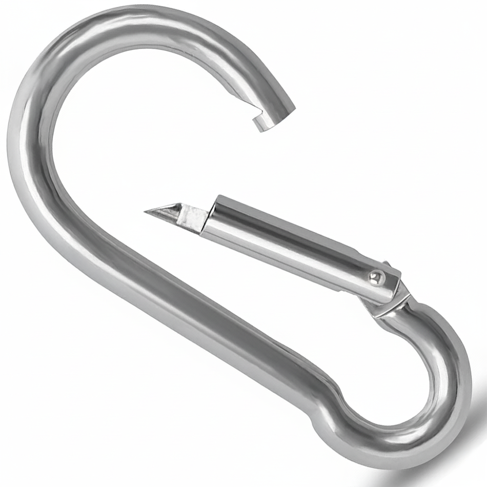Carabiner Hook Clip Heavy Duty Snap Hook Spring Clip Galvanised Steel - DIYUK