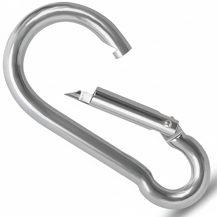 Carabiner Hook Clip Heavy Duty Snap Hook Spring Clip Galvanised Steel - DIYUK