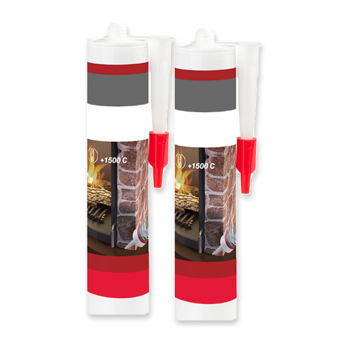High Temperature Stove & Flue Sealant 1500°C - 310ml Black, black