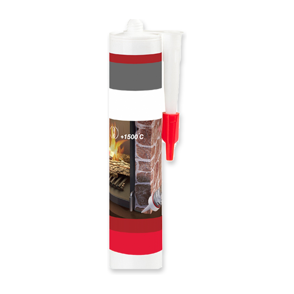 High Temperature Stove & Flue Sealant 1500°C - 310ml Black, black