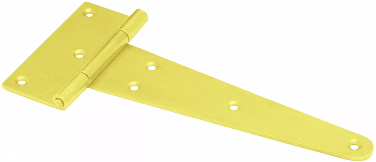 Tee Hinges GOLD GALVANISED Heavy Duty High Quality Strap T Hinge Door Gate Shed - DIYUK