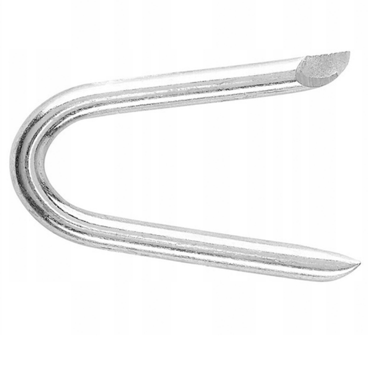 DIYUK Zinc Plated Netting Staple U Nails, U Shaped Wire Tacks for Fencing & Mesh, Fence Pin Staples for Wood Posts: single U-nail on its side