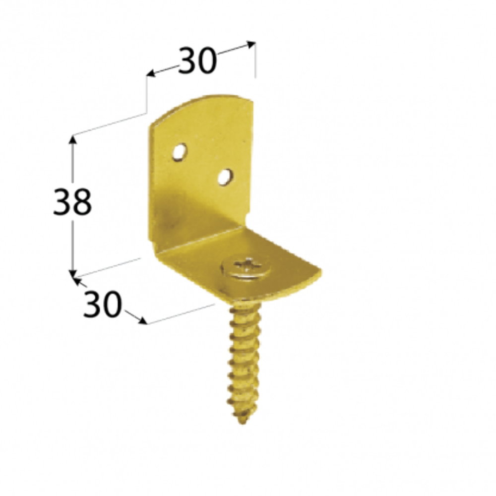Galvanised L Shaped Fence Panel 90 Degree Right Angle Brackets Screw in Clips El - DIYUK