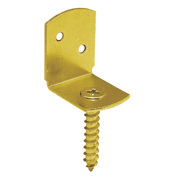 Galvanised L Shaped Fence Panel 90 Degree Right Angle Brackets Screw in Clips El - DIYUK