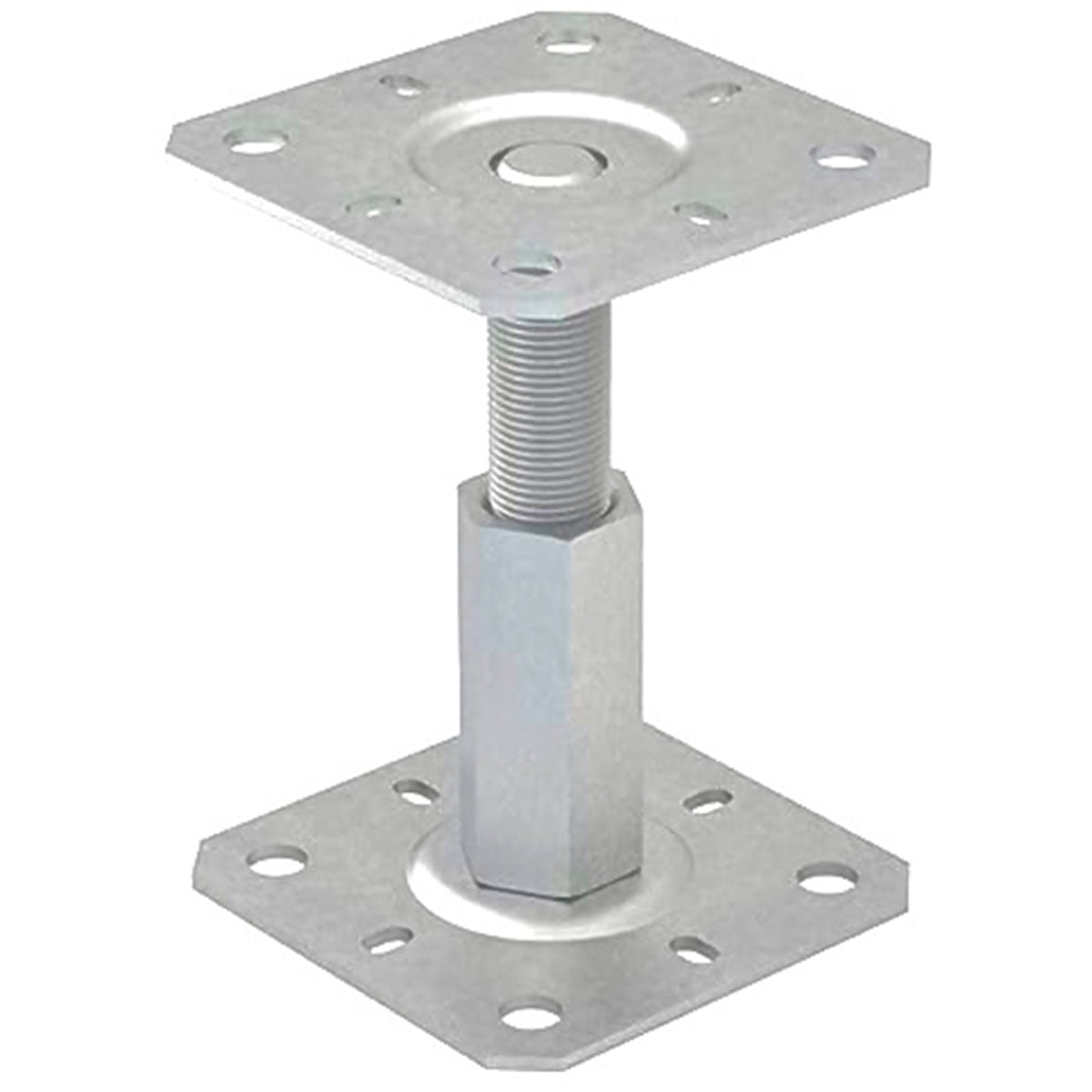 Fence Post Support Adjustable 100-150mm Repair Bracket Metal Bolt Down Heavy